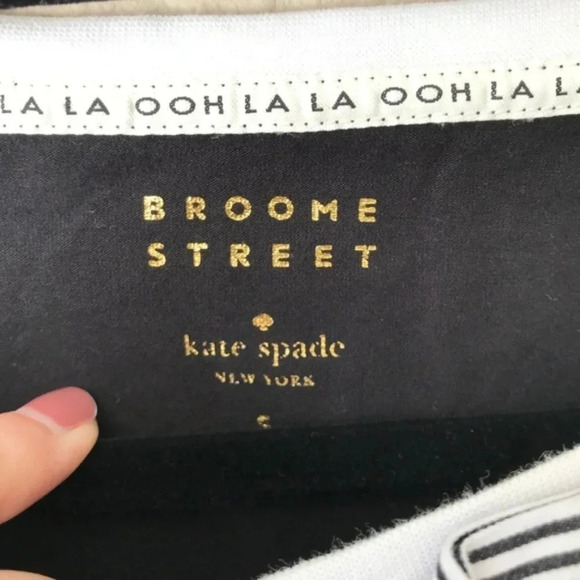 Kate Spade Black Short Sleeve Tee with Bow Accent - Picture 4 of 5